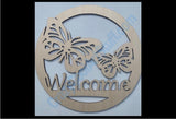 2D - Butterfly Welcome Sign